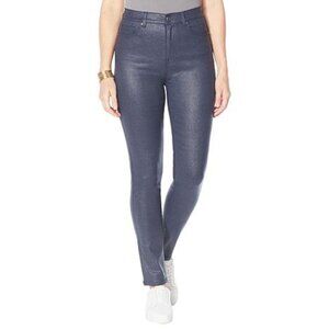 DIANE GILMAN DG2 SPARKLE STRETCH SKINNY JEAN Gray 18W WOM